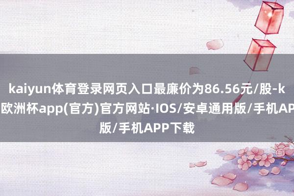 kaiyun体育登录网页入口最廉价为86.56元/股-kaiyun欧洲杯app(官方)官方网站·IOS/安卓通用版/手机APP下载