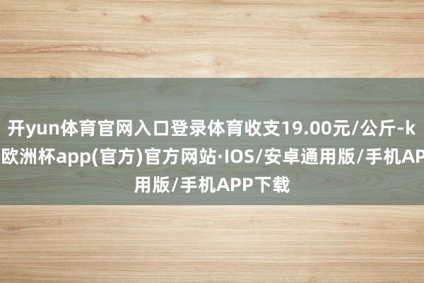 开yun体育官网入口登录体育收支19.00元/公斤-kaiyun欧洲杯app(官方)官方网站·IOS/安卓通用版/手机APP下载