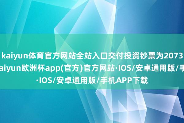 kaiyun体育官方网站全站入口交付投资钞票为20738.58亿元-kaiyun欧洲杯app(官方)官方网站·IOS/安卓通用版/手机APP下载