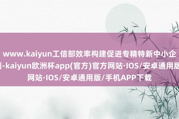 www.kaiyun工信部效率构建促进专精特新中小企业发展壮大机制-kaiyun欧洲杯app(官方)官方网站·IOS/安卓通用版/手机APP下载