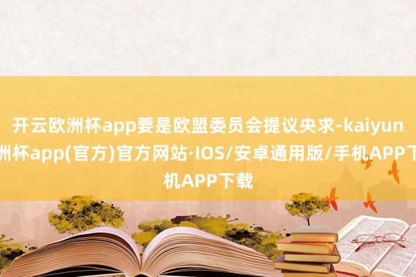 开云欧洲杯app要是欧盟委员会提议央求-kaiyun欧洲杯app(官方)官方网站·IOS/安卓通用版/手机APP下载