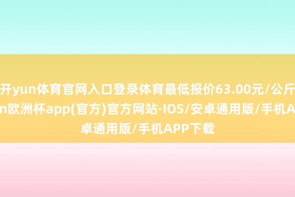 开yun体育官网入口登录体育最低报价63.00元/公斤-kaiyun欧洲杯app(官方)官方网站·IOS/安卓通用版/手机APP下载