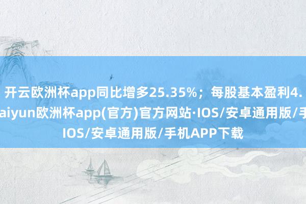 开云欧洲杯app同比增多25.35%；每股基本盈利4.61仙令吉-kaiyun欧洲杯app(官方)官方网站·IOS/安卓通用版/手机APP下载